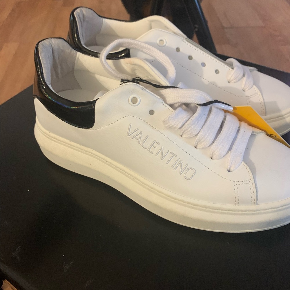 Valentino White and Black Sneakers
